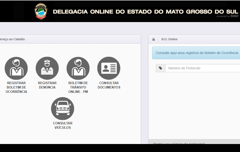 SINPOL-MS Delegacia Virtual Amplia Opções Para Registro De Ocorrências